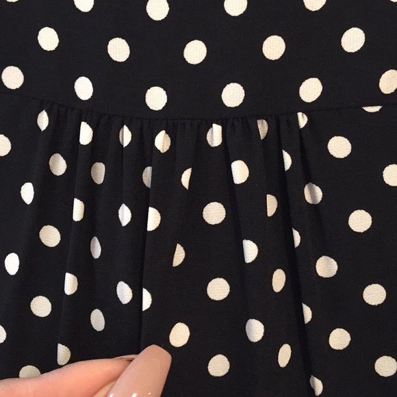 Black polka-dot mid-dress - Picture 6 of 8